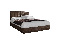 Manželská posteľ  Boxspring 160 cm Porto (tmavohnedá) (s matracom a úložným priestorom)