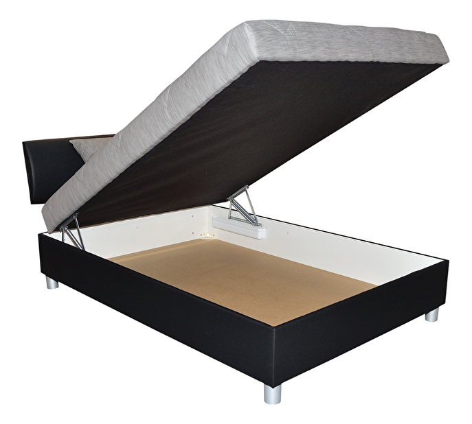 Manželská posteľ 120 cm Blanár Skate (sivá + čierna) (s roštom a matracom)