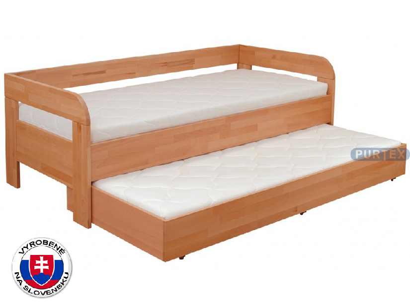 Jednolôžková posteľ 200x90 cm Eva (masív)