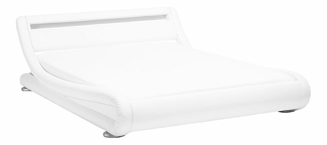 Manželská vodná posteľ 180 cm Anais (biela) (s roštom a matracom)