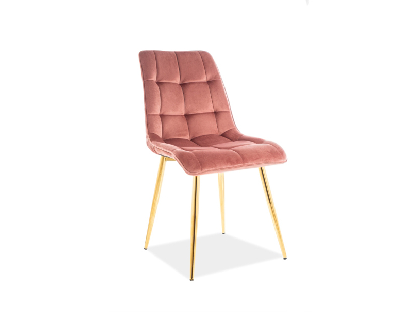 Jedálenská stolička Charlie (ružová + zlatá)