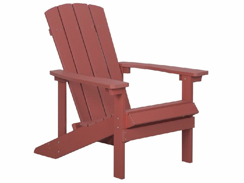 Záhradná stolička s podnožkou Adack (červená)