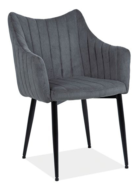 Jedálenská stolička Mattie (sivá + čierna)