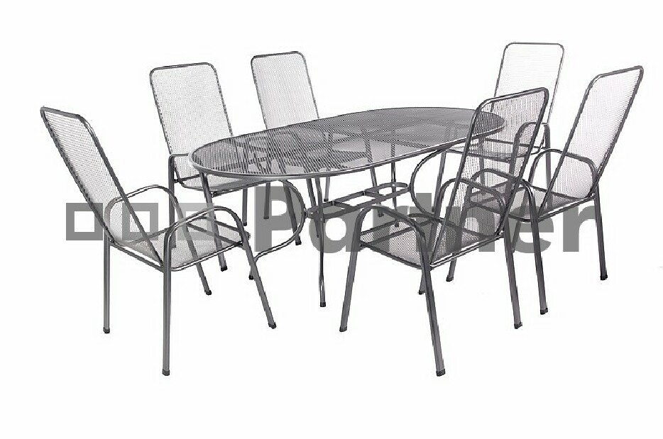Záhradný stôl oválny 160 x 95 cm (kov)