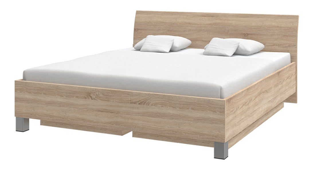 Manželská posteľ 180 cm Decodom Uno Typ P-180 (s roštom) (dub pílený bardolino)