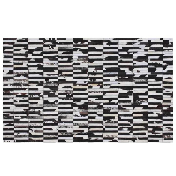 Kožený koberec 171x240 cm Kazuko TYP 06 (hovädzia koža + vzor patchwork)