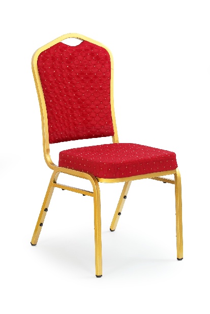 Set 4 ks. jedálenských stoličiek K66 zlatá + bordová *bazár