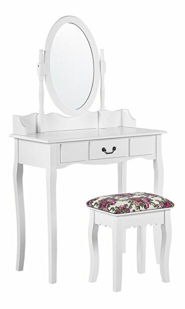 Toaletný stolík SALARO (biela)