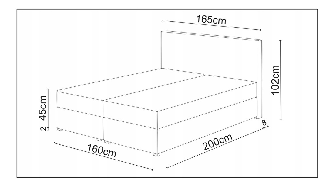 Manželská posteľ 160 cm Futura Kloe Eko (s matracom a roštom) (biela)