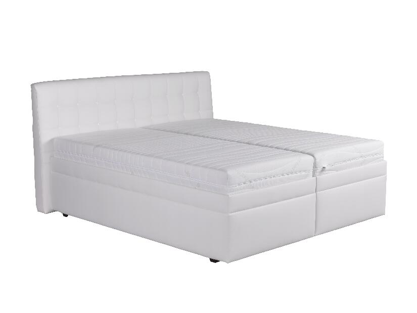 Manželská posteľ 160 cm Blanár Monaco (biela) (s roštom a matracom Ivana Plus)
