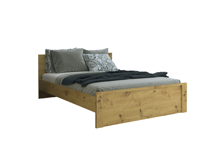 Manželská posteľ 140 cm Andra (dub artisan) (bez roštu a matraca)