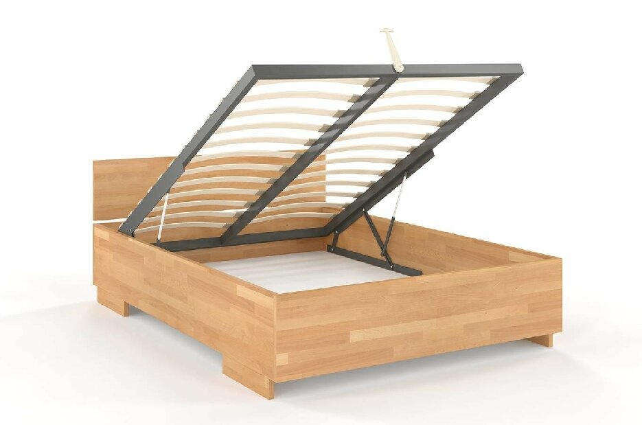 Manželská posteľ 160 cm Naturlig Larsos High BC (buk)