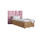 Jednolôžková posteľ s čalúneným čelom 90 cm Brittany 4 (dub craft zlatý + ružová) (s roštom)