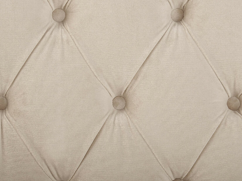 Manželská posteľ 160 cm LUBECK (polyester) (béžová) (s roštom)
