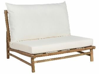 Záhradná stolička Theta (svetlé drevo + biela) 