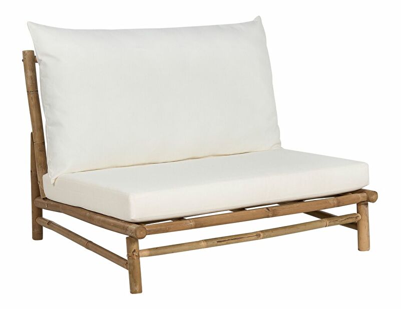 Záhradná stolička Theta (svetlé drevo + biela) 