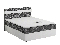 Manželská posteľ  Boxspring 160x200 cm Mimosa (melírovaná sivá + biela) (s roštom a matracom)
