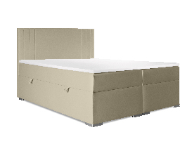Manželská posteľ Boxspring 160 cm Morcano (béžová) (s úložným priestorom)