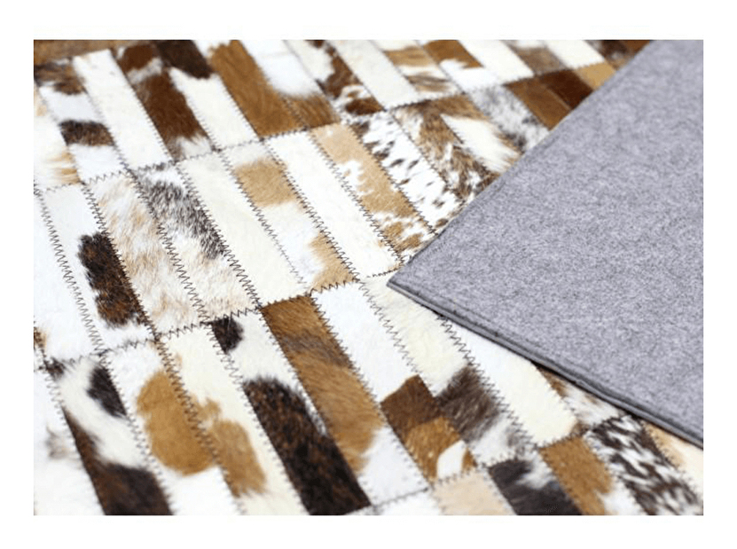 Kožený koberec 201x300 cm Kazuko TYP 04 (hovädzia koža + vzor patchwork)