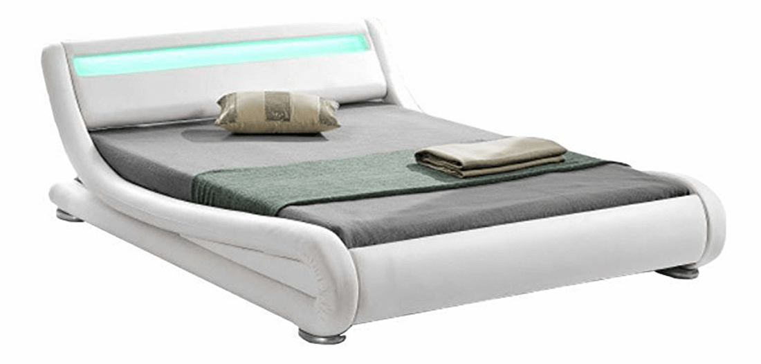 Manželská posteľ 180 cm Fanil (s roštom a LED)