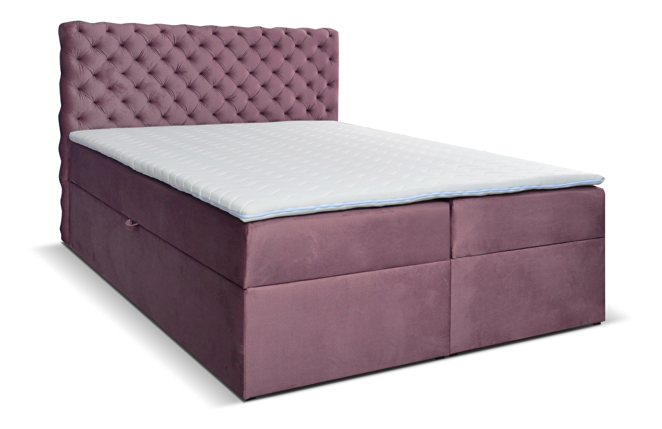 Kontinentálna posteľ 200 cm Orimis (ružová)