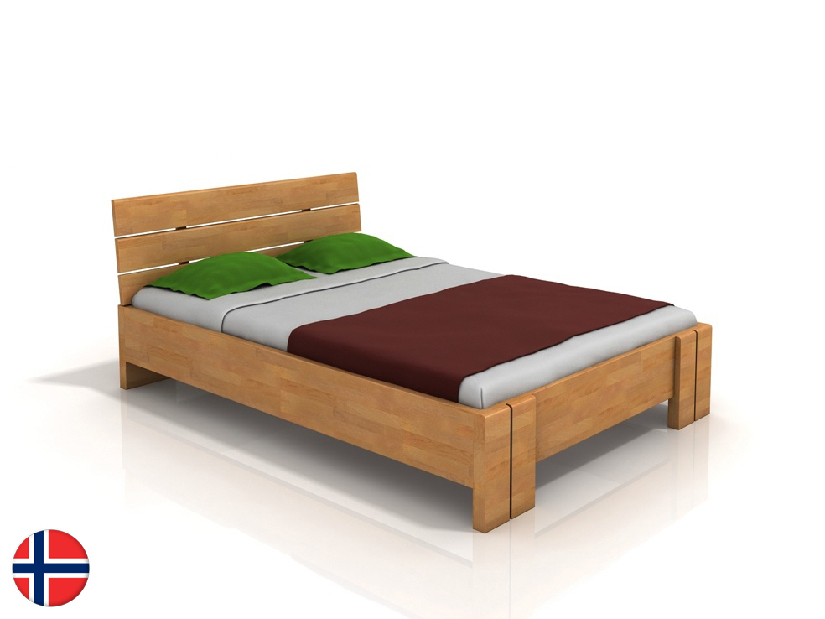 Manželská posteľ 160 cm Naturlig Tosen High BC (buk) (s roštom) *výpredaj