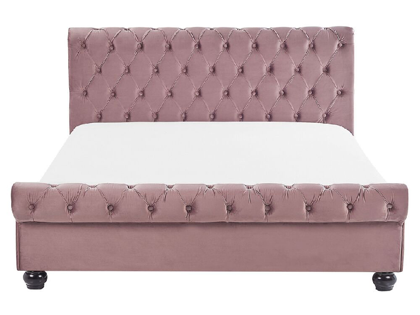 Manželská vodná posteľ 160 cm Alexandrine (ružová) (s roštom a matracom)