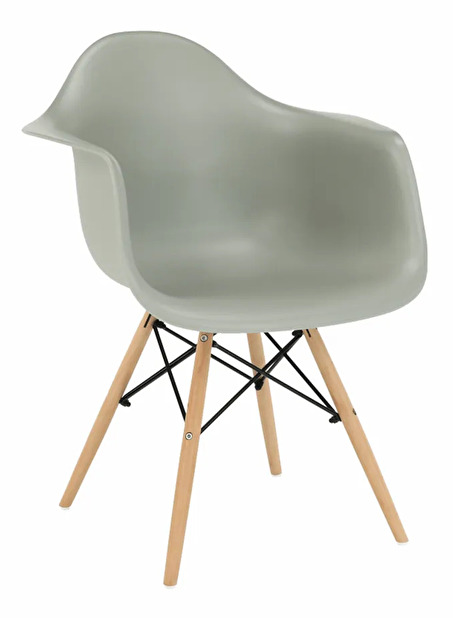 Jedálenská stolička Damon (sivá + buk)
