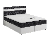 Manželská posteľ  Boxspring 160x200 cm - Mimosa (melírovaná čierna + biela) (s roštom a matracom)