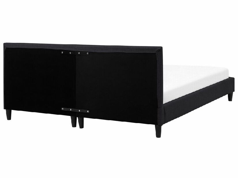 Manželská posteľ 180 cm FUTTI (s roštom) (čierna)