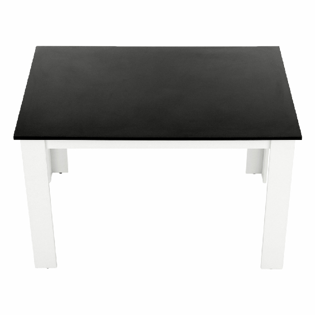 Jedálenský stôl Plat (obdĺžnik) (pre 4 osoby) (biela + čierna)