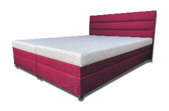 Manželská posteľ 180 cm Rebeka (s pružinovými matracmi) (fuksia)