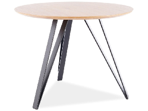 Jedálenský stôl Teisha (dub + čierna) (pre 4 osoby)