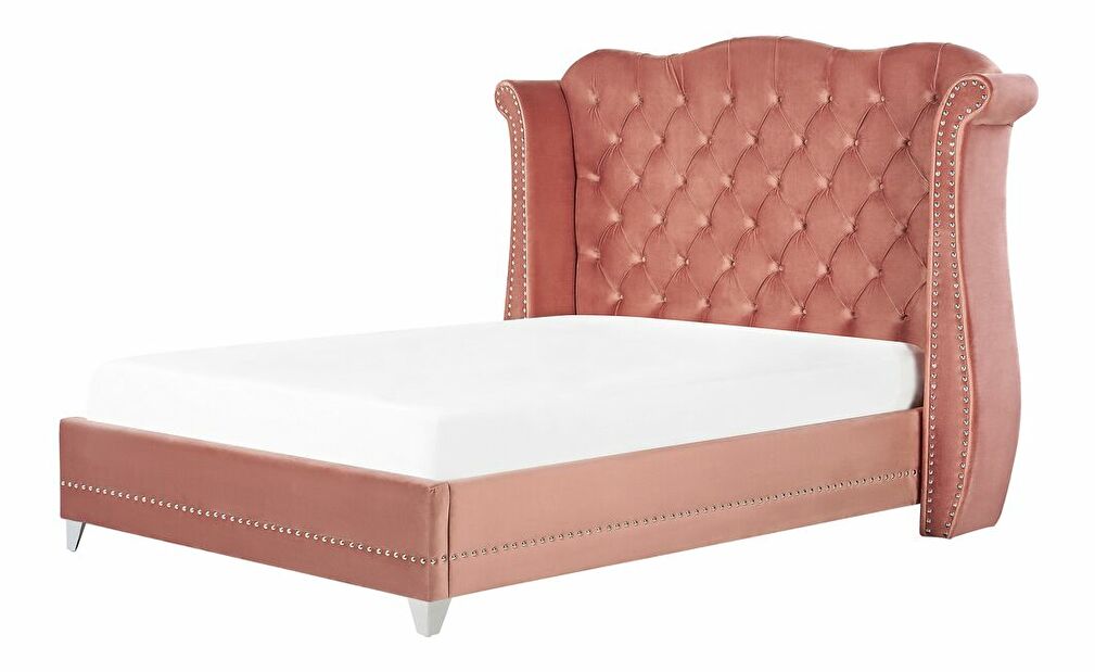 Manželská posteľ 140 cm Aidan (ružová) (s roštom)