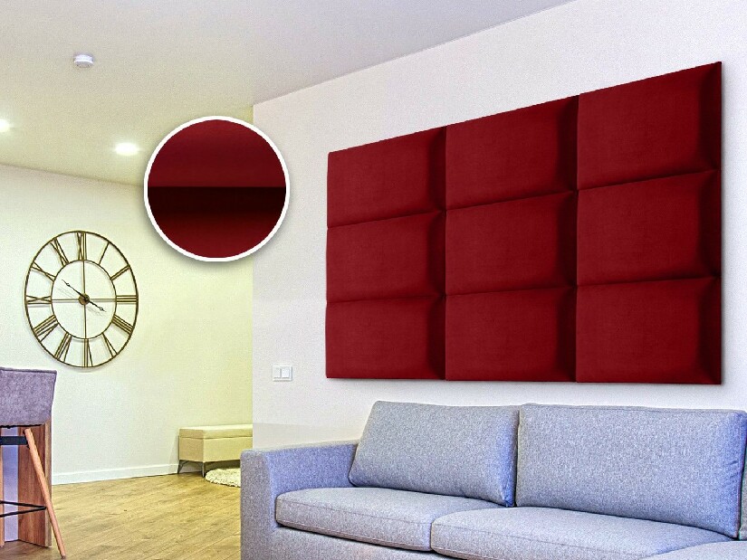 Čalúnený panel Soundless 40x30 cm (červená)