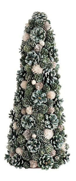 Dekoratívny predmet Jolipa Vianočný kužeľ Mystical Mint (S) (Zelená + Biela)