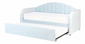 Jednolôžková posteľ 200 x 90 cm Eithan (modrá) (s roštom)