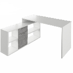 PC stolík Norrix (biela + betón)