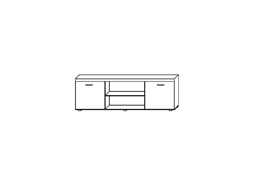 TV stolík/skrinka Salford S8 (slivka + krémová)
