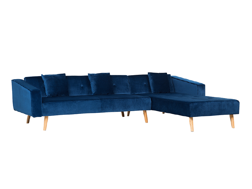 Rohová sedačka Vanto (modrá) (P)