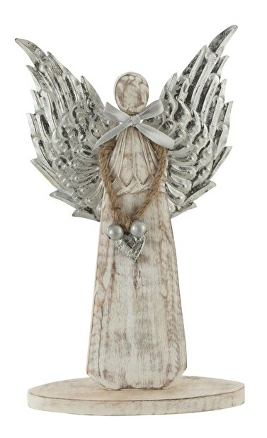 Figurína Jolipa Anjel Silky Boho (18x2x31cm) (Biela)