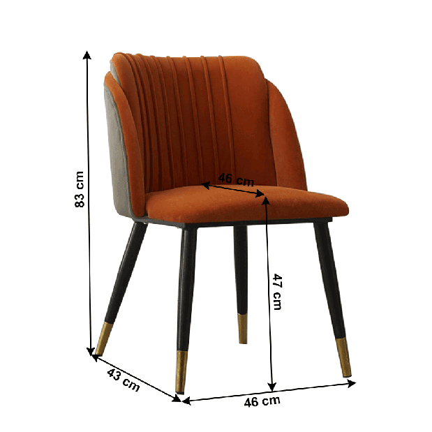 Jedálenská stolička Rodon (terakota + sivá)