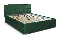 Manželská posteľ 160 cm Grander (tmavozelená) (s roštom a úl. priestorom)