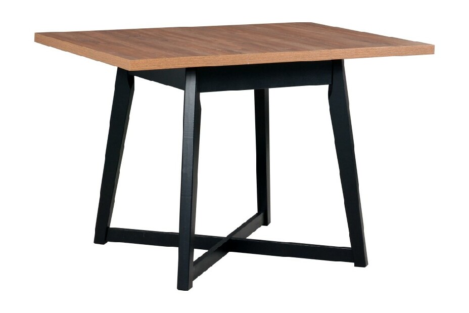 Jedálenský stôl Ouida 1 L (dub stirling + čierna) (pre 4 osoby)