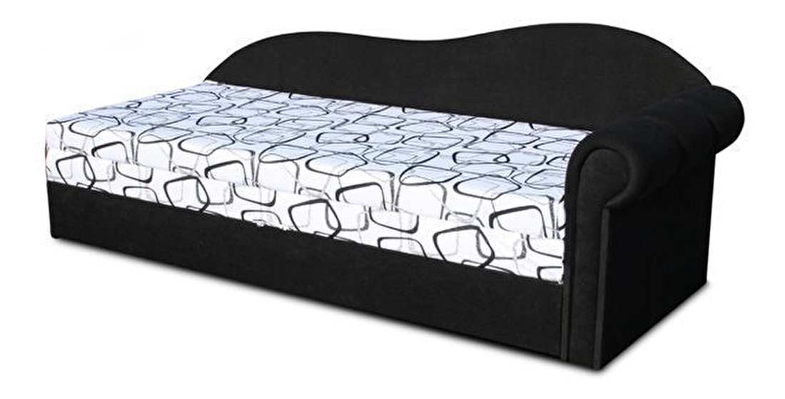 Jednolôžková posteľ (váľanda) 70 cm Lane II (Čierna 39 + Dodo 1026) (P)