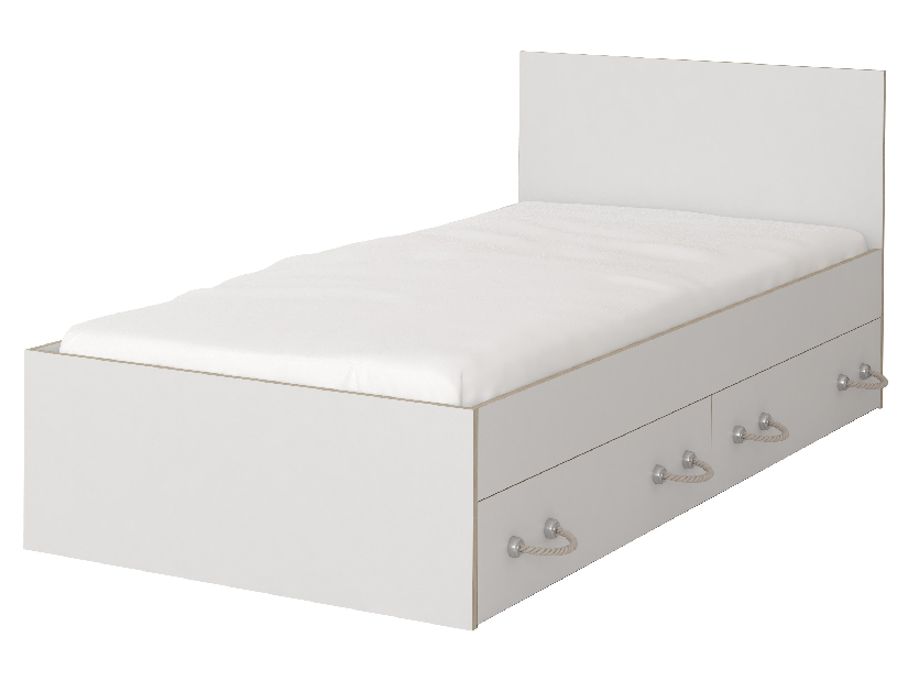 Jednolôžková posteľ 90 cm Klaudia 36 (biela + dub sonoma)