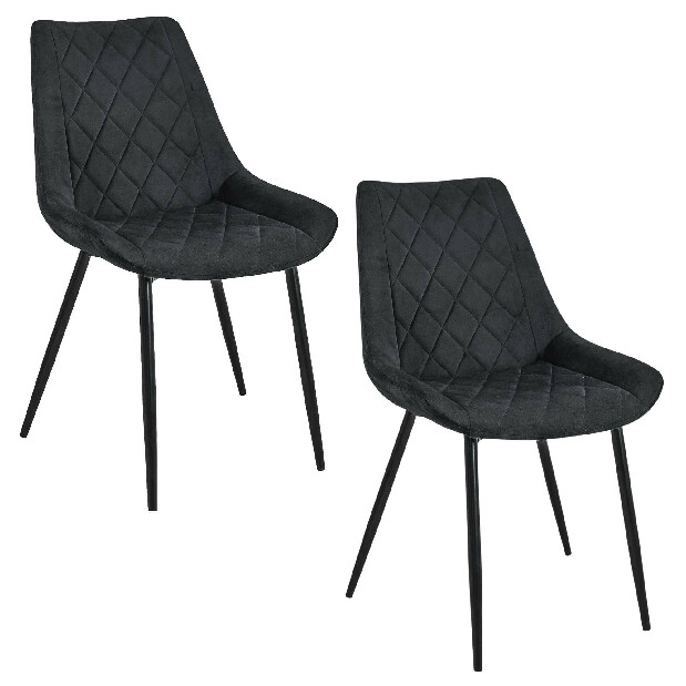 Jedálenská stolička Sariel (čierna) (2ks)