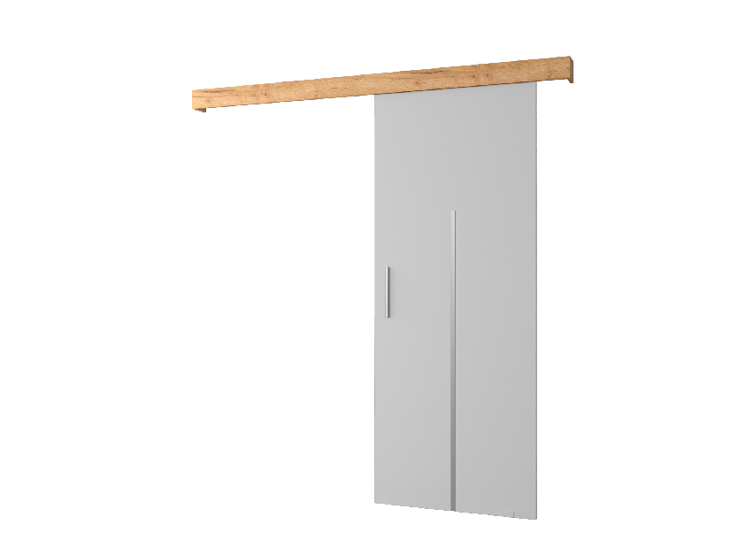 Posuvné dvere 90 cm Sharlene X (biela matná + craft zlatý + strieborná)