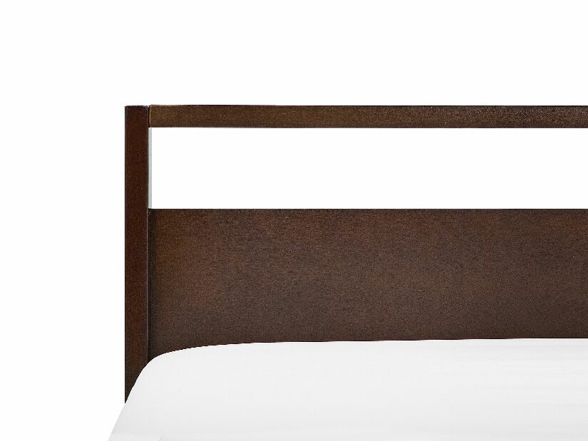 Manželská posteľ 160 cm GIACOMO (s roštom) (tmavé drevo) *výpredaj