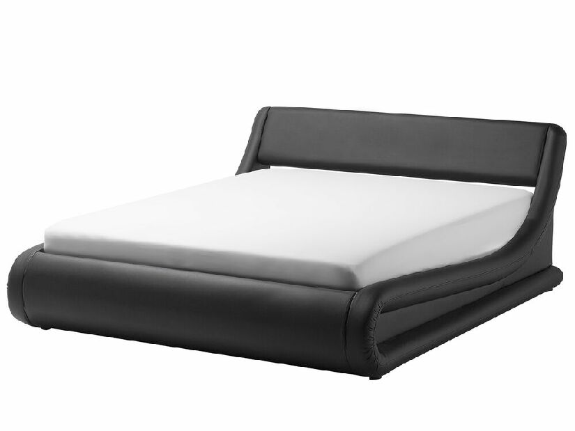 Manželská posteľ 180 cm AVENUE (s roštom a úl. priestorom) (čierna)